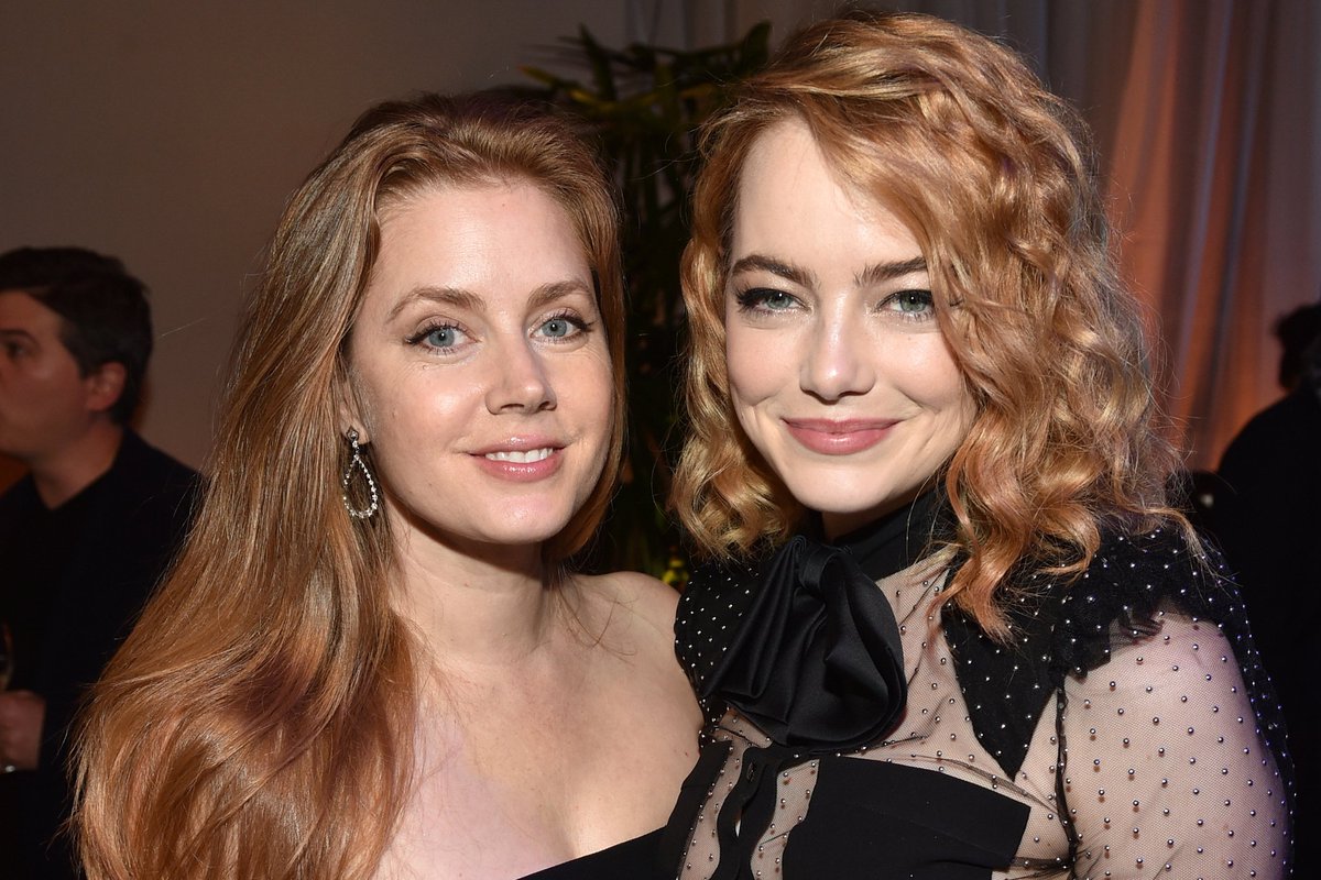 Emma Stone and Amy Adams at the 11th Annual Celebration Of The 2018 Female Oscar Nominees on March 2, 2018