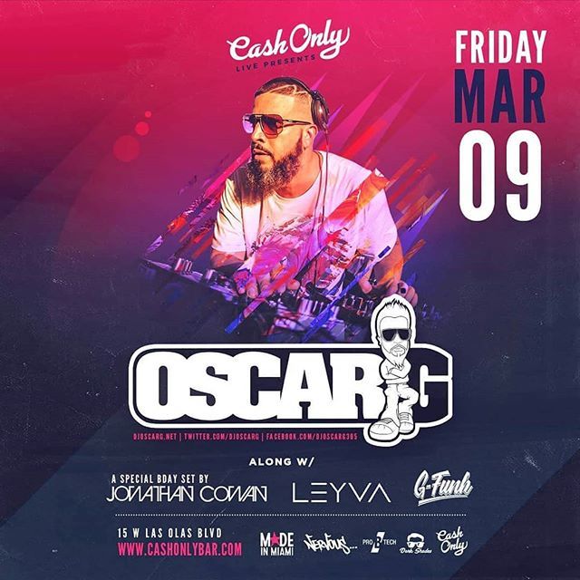 Choose954's tweet photo. Fort Lauderdale's Best Downtown Nightlife Spot *Cash Only* continues to reward true music fans with incredible bookings, and this week we're fortunate enough to have them bring back. Legendary #MadeInMiami House DJ Oscar G FRIDAY NIGHT @cashonlyftl!!! #C… https://t.co/kzdmGwI7JT https://t.co/LF4ieMZ1jk