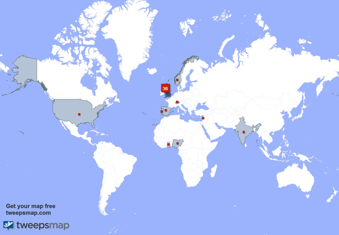 jmateus2016's tweet image. Tenho 1 novos seguidores, a partir de Portugal na semana passada tweepsmap.com/!jmateus2016