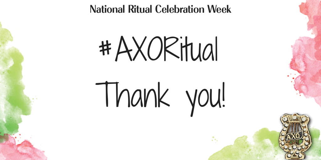 AlphaChiOmegaHQ's tweet photo. Thanks to everyone who participated in our #AXORitual live chat! We’ll be reaching out to winners of the @greekgear water bottles tomorrow! https://t.co/26QN3aE5G2