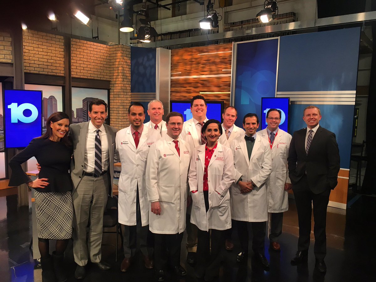 OSUCCC_James's tweet photo. Thanks so much to everyone who called into tonight's phone bank at @10TV in honor of Colorectal Cancer Awareness Month! #TheJames #colorectalcancerawareness #towardacancerfreeworld https://t.co/jqnrRTZwyP