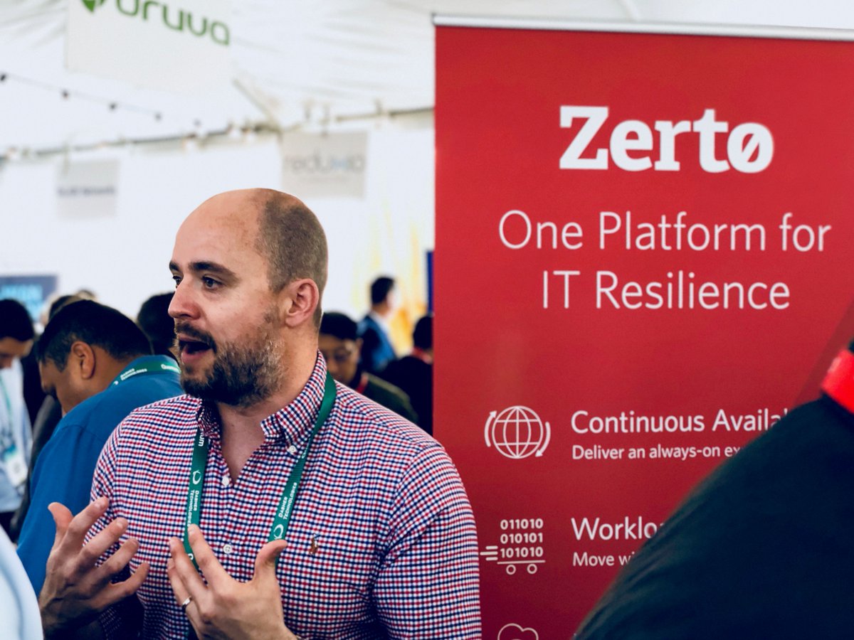 dashertech's tweet photo. The second-toughest challenge in IT today is withstanding any disruption, easily incorporating new technology, and quickly adapting to accommodate evolving IT priorities. The toughest? Spelling Chris Tsilipounidakis. Visit @zerto at #DasherUTF18 to learn about both. https://t.co/vrXEKpkFfA