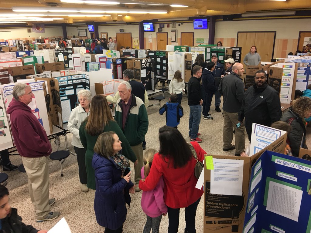 TFantell's tweet photo. Celebrating our young scientists at the Manchester Middle School Science Fair! @SarahFraher @scienceCCPS  #oneCCPS https://t.co/A9vMN6Eg6n
