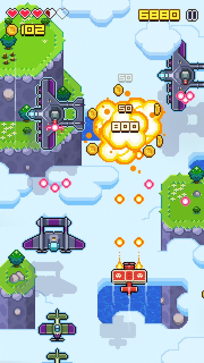 Getting ready to build out the ‘Cloud’ ☁️ level.
-
#pixelart #8bit #retrogaming #pixelgame #indiegame #iosgame #indiegamedev #gamedev #sprite #gamemakerstudio #16bit #shmup #verticalshooter #games #ios #nintendo #playstation #xbox #switch #nintendoswitch