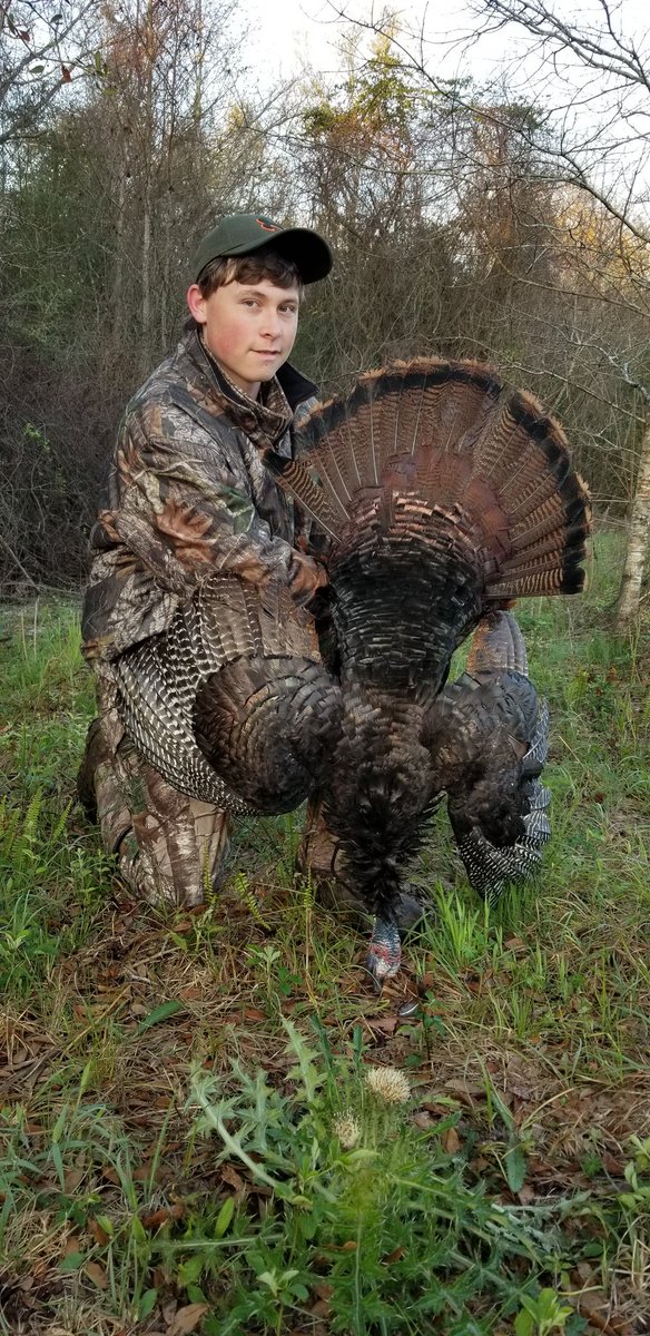 Joseph on the board! #prouddad #takeakidhunting #turkeyhunting #NWTF