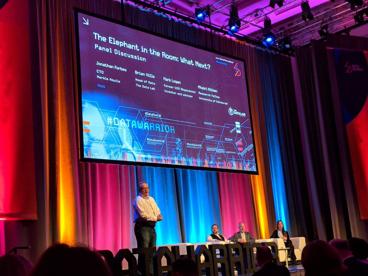 unthank's tweet image. I love the improv here. Due to a #DataSummit18 cancellation the @DataLabScotland team put together an expert panel to discuss the Cambridge Analytica fiasco. #DataFest18