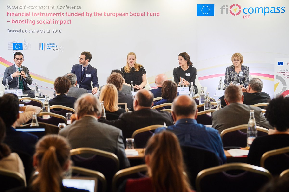 robertoestelles's tweet photo. It was a pleasure to participate in the @ficompass event presenting the @EU_Social programme for Employment and Social Innovation (EaSI) financial instruments for #microfinance and #socialentrepreneurship and their ability to deliver positive #SocialImpact and #inclusion https://t.co/skRwlRm2ZX