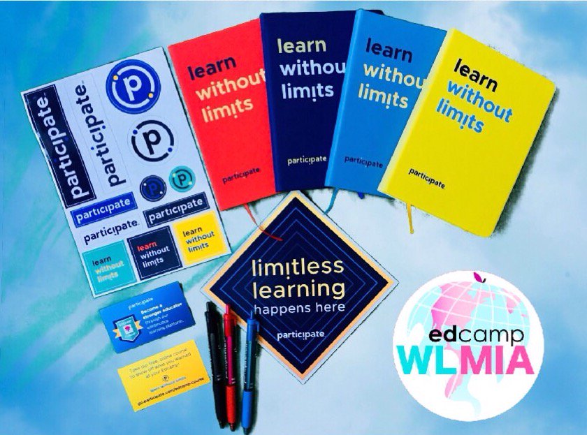 Thank you to @participate for supporting @EdcampWLMIA's learning community on its journey 'to motivate change and create impact' in the global world. #learnwithoutlimits