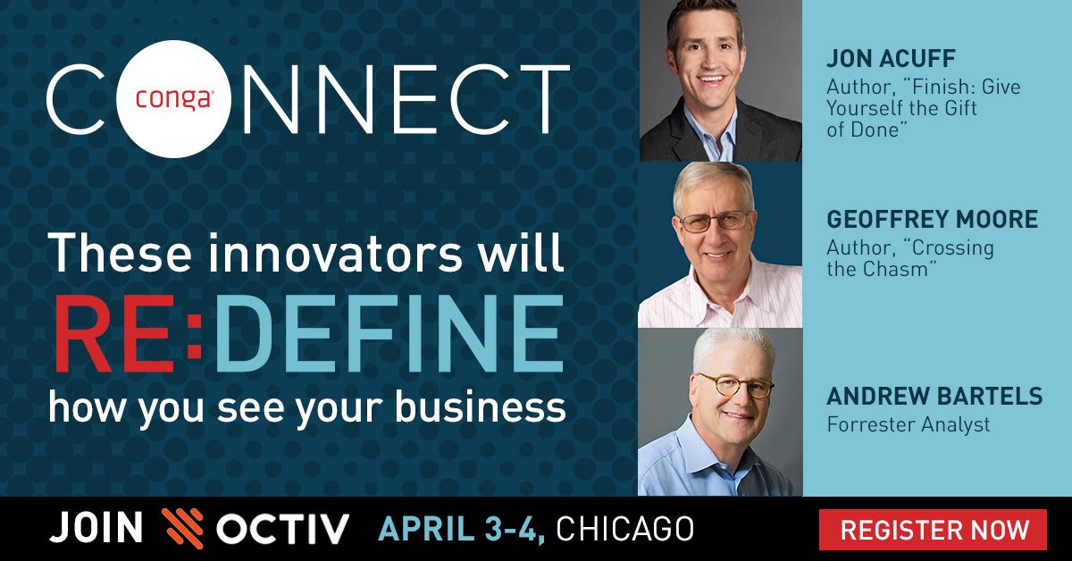 The Octiv team is busy getting ramped up for #CongaConnect - are you? Register now for the document, contract and sales automation best practices event: octiv.co/2FALUD2 | See you in Chicago!