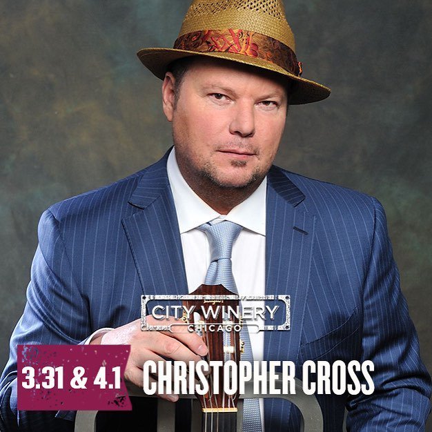 CityWineryCHI's tweet photo. 5 Grammy Awards, 1 Oscar Award, 1 Golden Globe Award &amp; 9 Million Worldwide Album Sales. Christopher Cross continues strong in the music industry with his latest tour! Don't miss him LIVE at @citywinerychi on 4.1! Visit our website for tickets!

#christop… https://t.co/kEzhuMTXC7 https://t.co/vH6xz0dZ1u