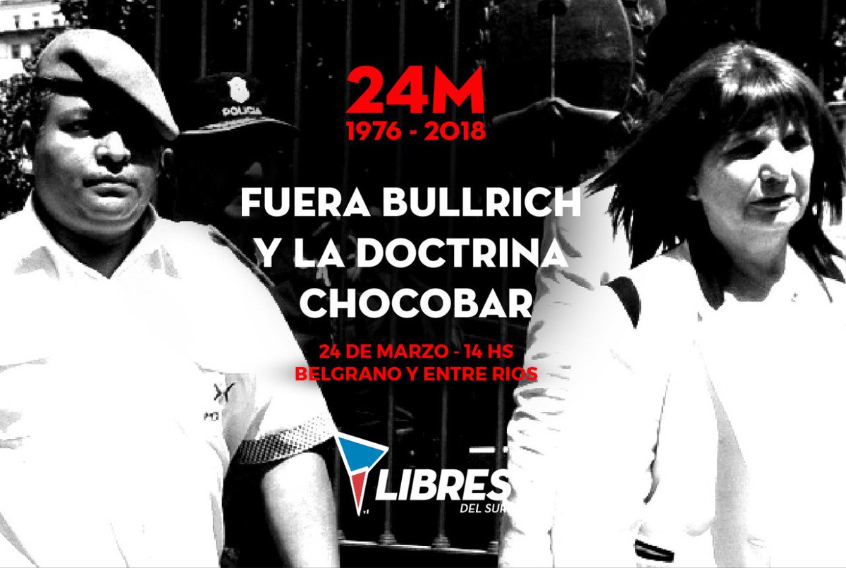 sandraoviedook's tweet photo. Mañana marchamos por los 30 mil y por los pibes víctimas del gatillo fácil.
#24demarzosindoctrinachocobar https://t.co/OkJJj67OKd
