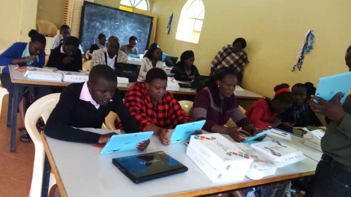 Digital Literacy Program Teachers Training held in Kakamega County at Notre Dame education Center.
The DLP devices in the classroom will enable the teachers to play their role perfectly together with their learners.