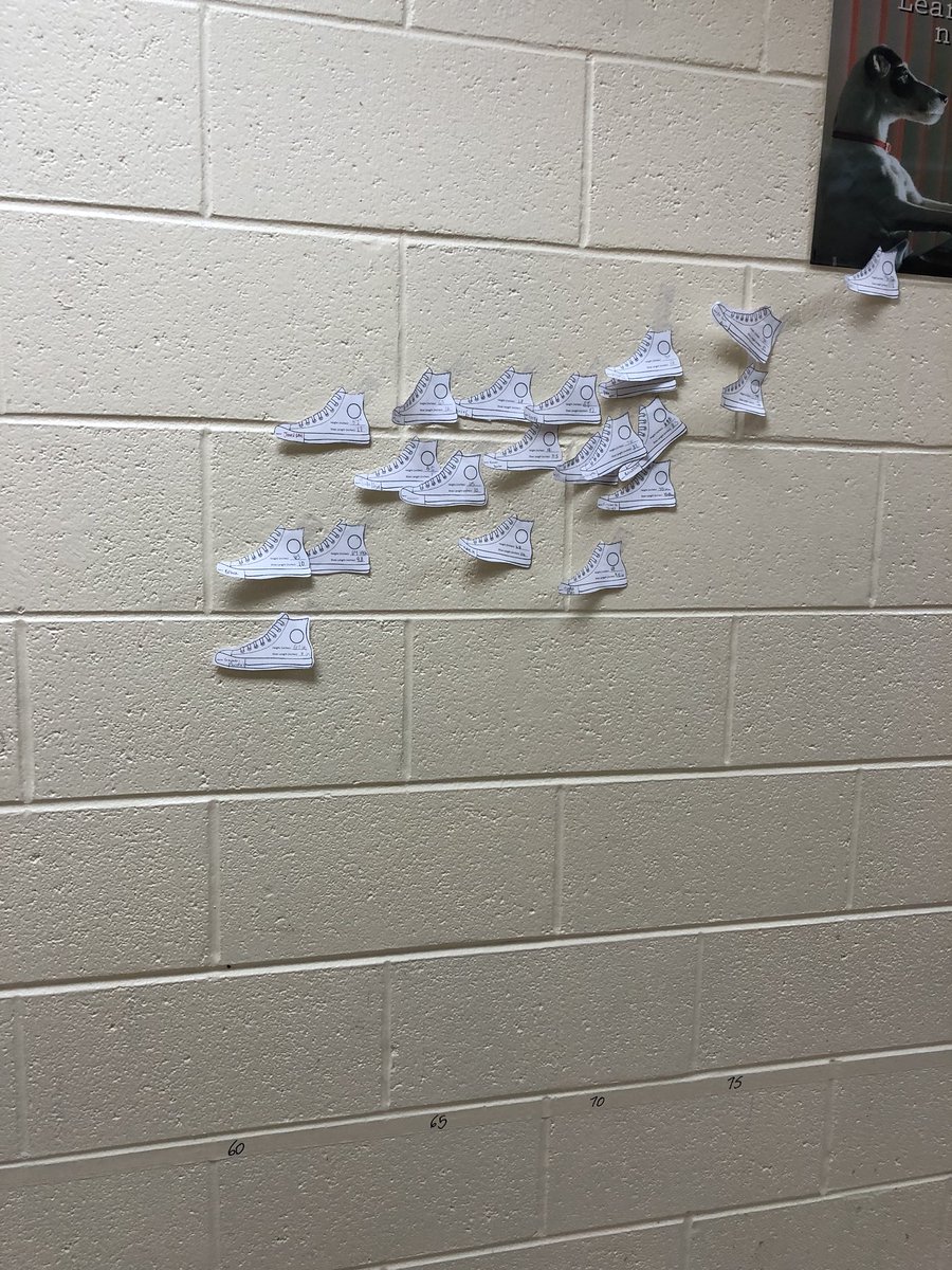 MsSchmidtMath's tweet image. Scatterplots with height vs. shoe length and discussing correlation vs. causation. Great activity for a Friday! @NikolBoydNHS @briandowney15 #MTBoS #iteachmath #algebra