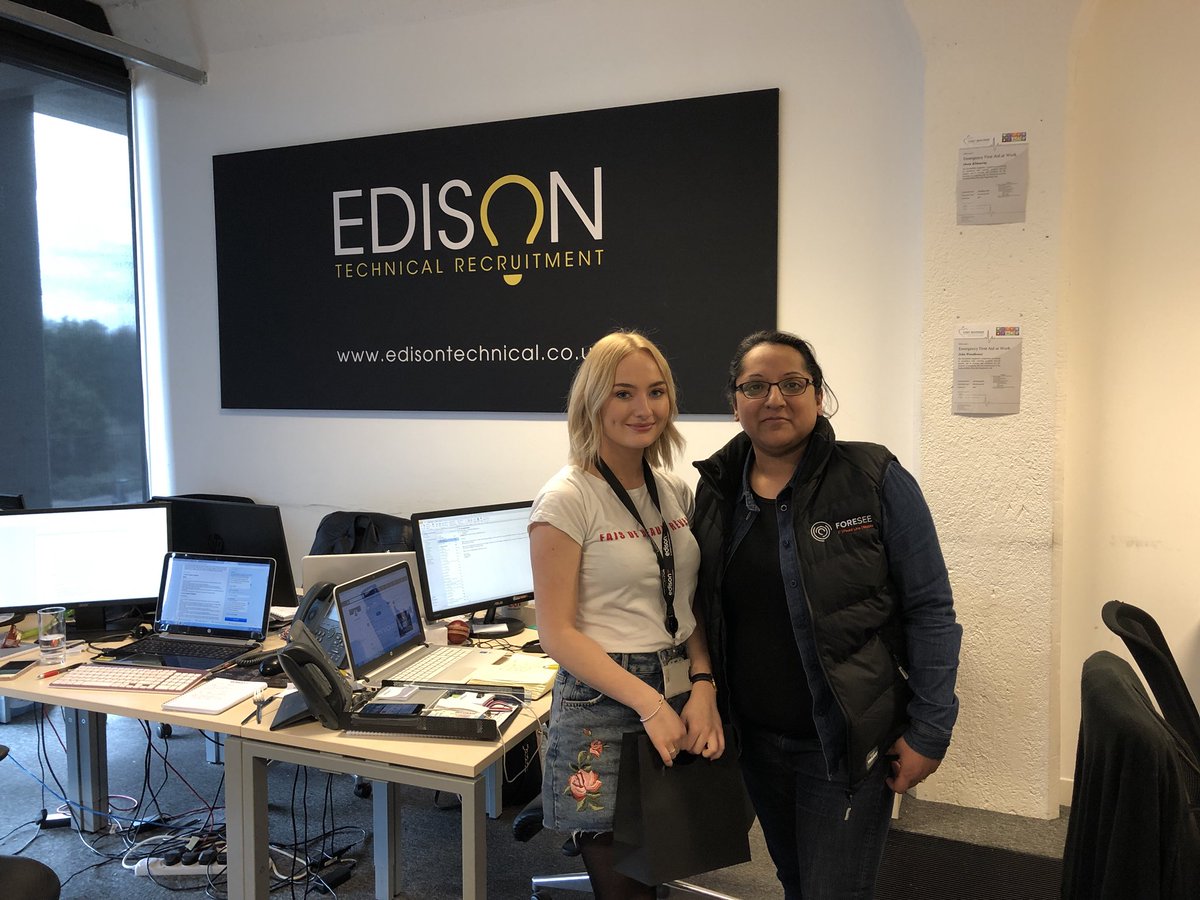 We don’t usually differentiate between Male and Female but given this was a bit fun and for charity, we elected to offer a prize for the fastest lady at our Race event yesterday. <a href="/EdisonTecrec/">Edison Technical Recruitment</a> Well done Ella! #foresee #fortdunlop