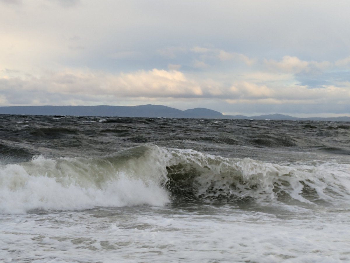MuketyMuk's tweet image. Stormy sunrise at #LighthousePark #PointRoberts .  Southerly gale force pushy and blustery winds.  Waves 1.5 m from S . Feels bone chilling cold but temp 6C .  In a locally sunny subsidence gap surrounded by building storm clouds #wawx #BCStorm