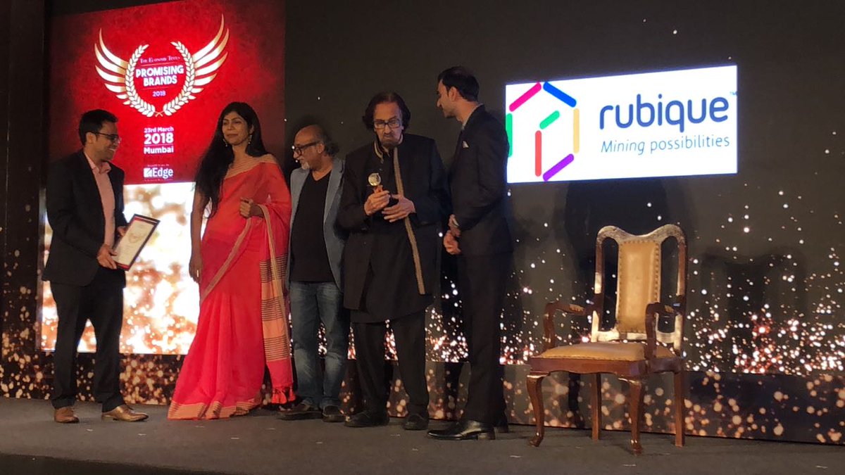 ET_Edge's tweet photo. The Economic Times recognizes Rubique as one of the Promising Brands of 2018 at #ETPromisingBrands https://t.co/vDyykMxVQu
