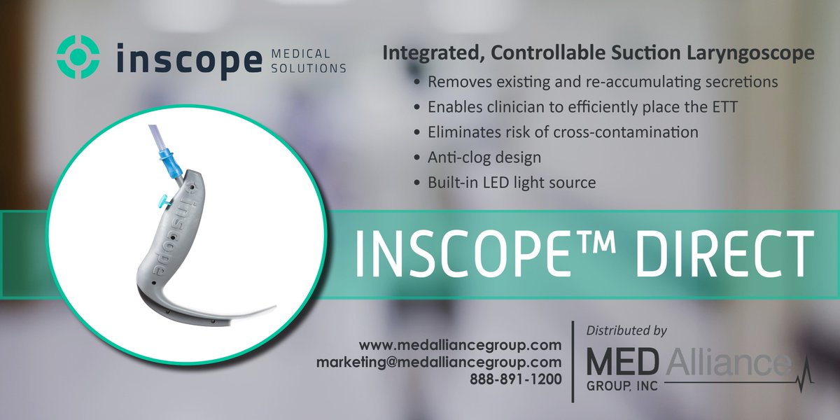 Dangerous, costly complications arise in up to 14.8% of difficult or failed intubations. Learn more about how you can easily control fluid obstructions and consistently intubate patients on the first attempt with only two hands at maginc.us/d507a #inscope