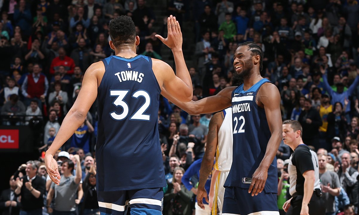 Timberwolves's tweet photo. We'd post about #NationalPuppyDay, but we aren't pups anymore. 

#AllEyesNorth https://t.co/UPKXUMndYZ