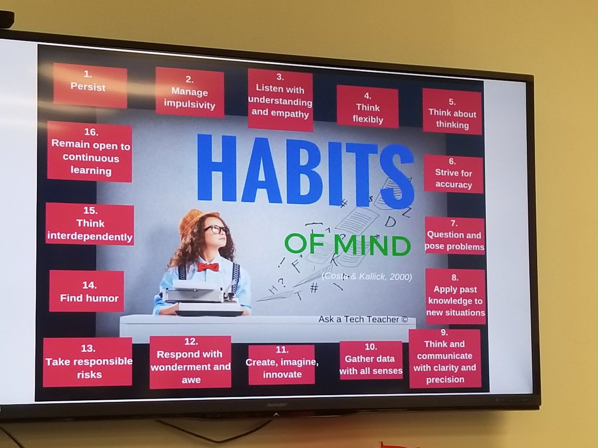 Looking forward to another great day of learning with @theTSIN #habitsofthemind