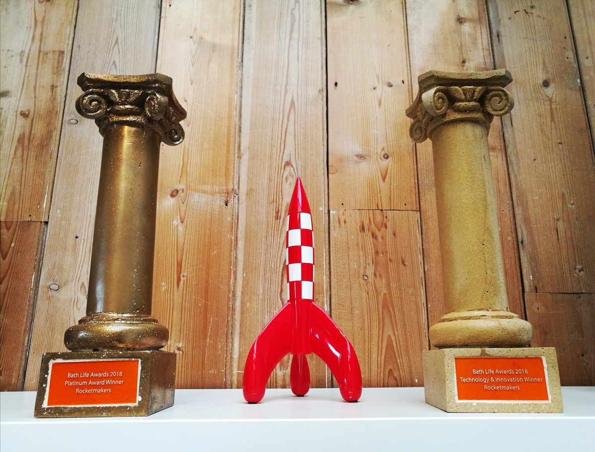 rocketmakers's tweet image. We are over the moon to have won not only the @BathLifeAwards for Technology and Innovation but also the 2018 Platinum award. Massive thanks to everyone who made this happen. What a great night! 🎉