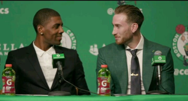 Happy birthday to Kyrie Irving & Gordon Hayward. Can\t wait until they\re back on the floor together. 
