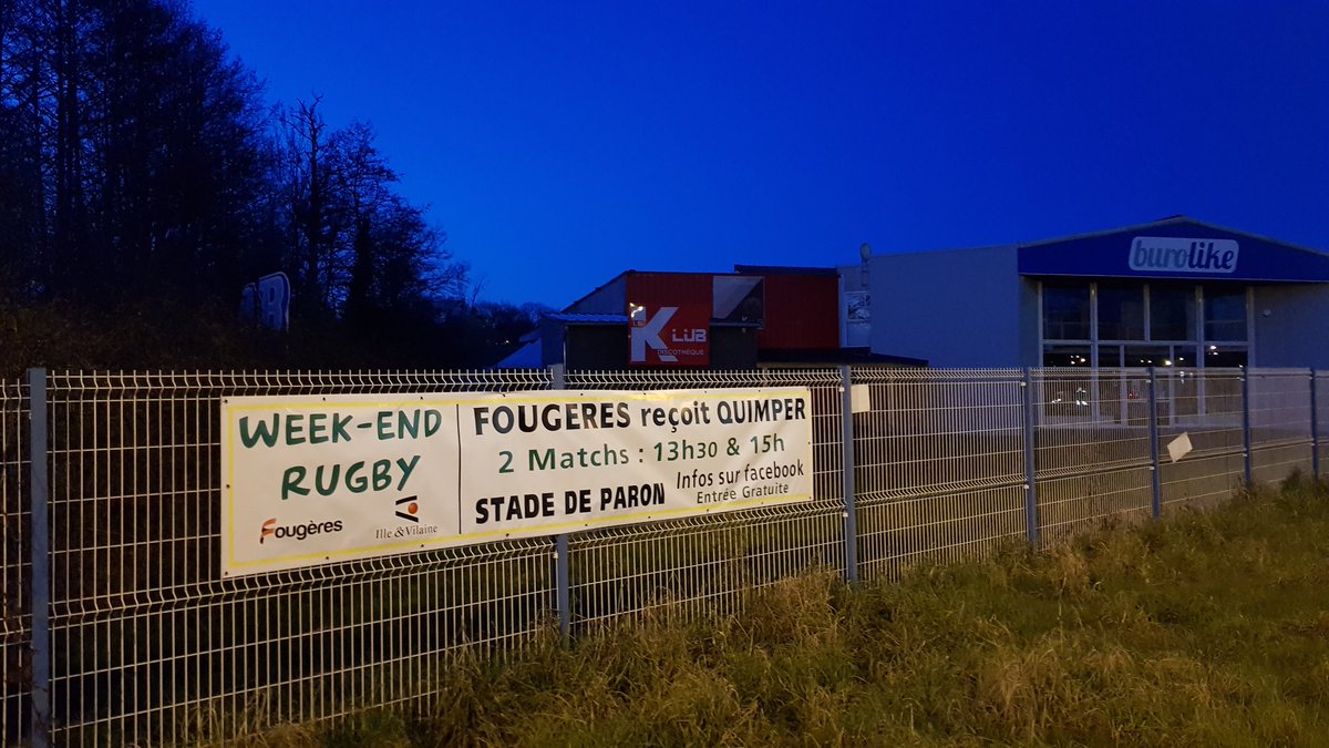 RCPFougeres's tweet photo. Venez Nombreux !! RCPF - RC Quimper 🏉💪😀
#parcequefougeres #RugbyBZH #vertsetjaunes #RCPF https://t.co/f4usg1I252