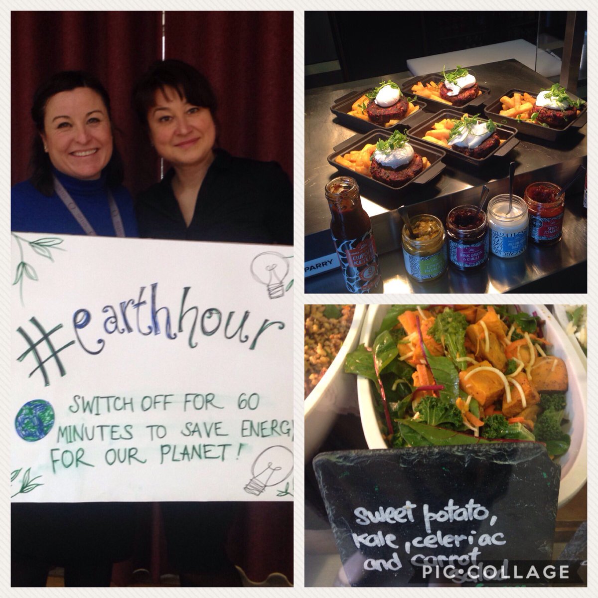 CafeORTUS's tweet photo. As tomorrow is #earthhour we are serving lots of veggie and vegan options, cooked with #imperfect ingredients. Try a tasty vegetable burger with chips, plus a splash of @rubiesinrubble sauce which is made from wonky veg! #vacherin #oneearth #londonvegan https://t.co/vhvUUnLnzp