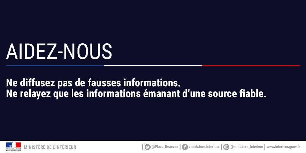 🔴 #Trèbes #Carcassonne La priorité est à l'intervention des forces de police et de secours. Ne relayez pas d'informations non vérifiées. Suivez les consignes des autorités.