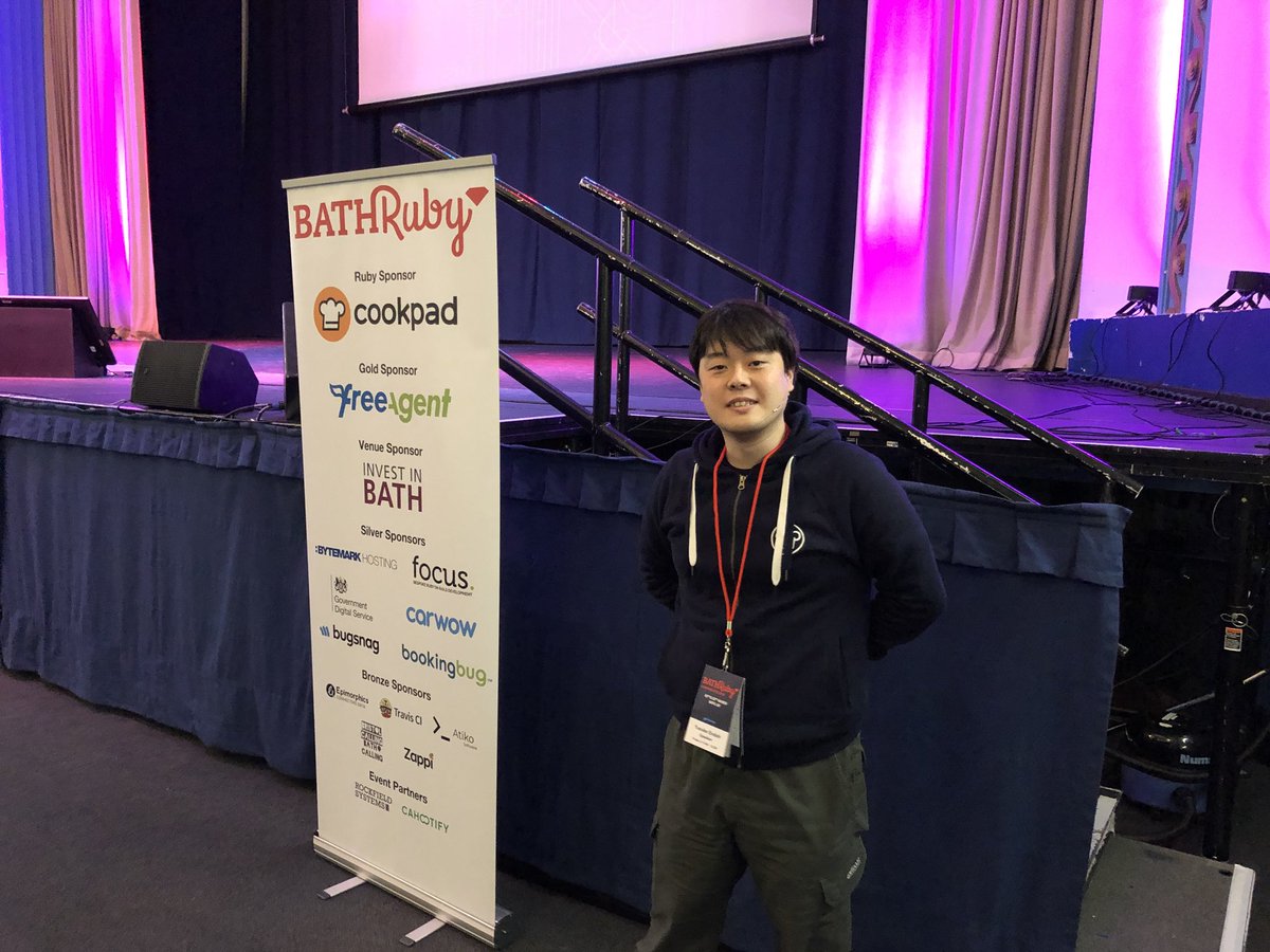 lewispb's tweet image. Looking forward to hearing .@mametter speak about artistic code #BathRuby .@cookpad_dev