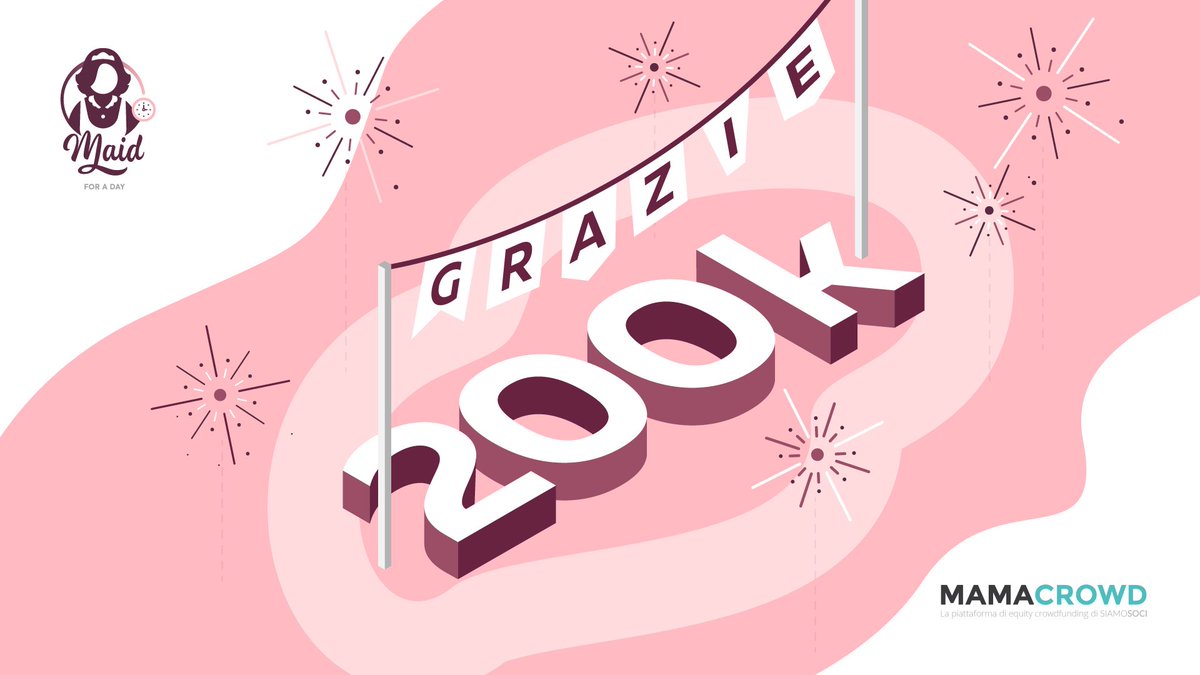 2 goal raggiunto: il #crowdfunding su <a href="/mamacrowdcom/">Mamacrowd</a> tocca la vetta del 200%!
#Grazie per il vostro supporto! 
Sapere che siete così tanti a credere nel nostro progetto di #facility ci riempie il cuore di gioia!

bit.ly/InvestiInMaid
#Maid4You
