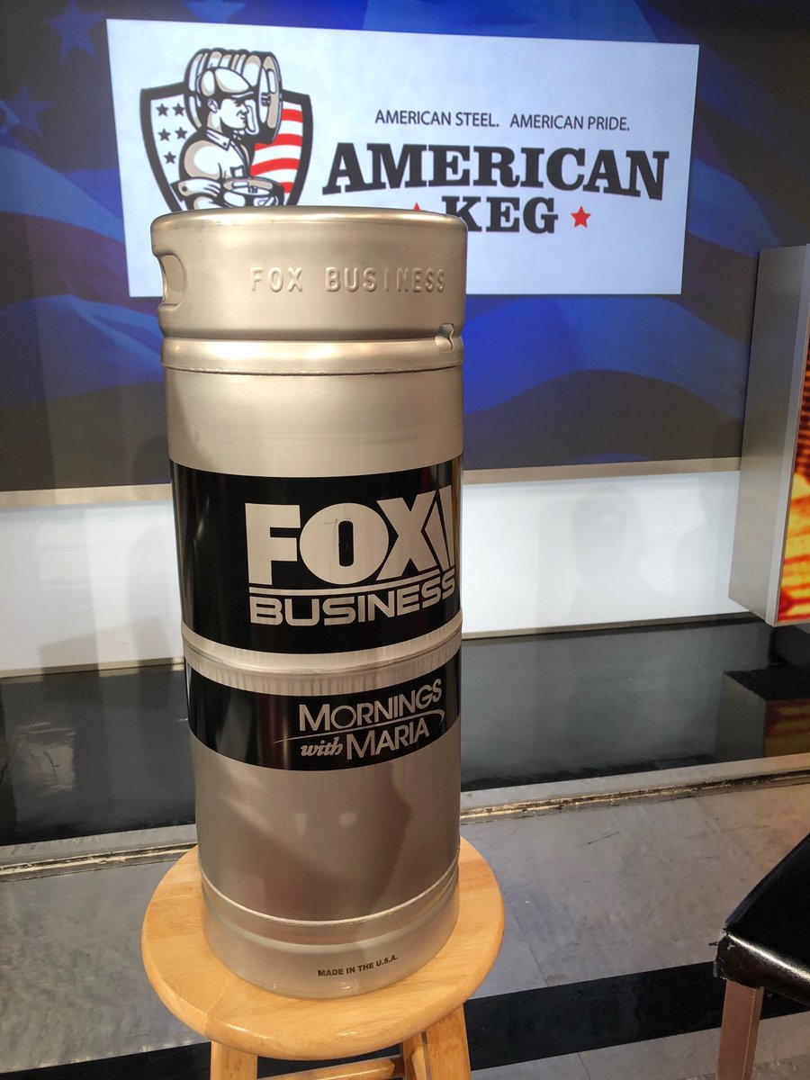 MariaBartiromo's tweet photo. Happening now: reaction from the front lines. @AmericanKeg reacts to @POTUS #tariffs @MorningsMaria @FoxBusiness @BrianBrenberg https://t.co/hDflOIIMGN