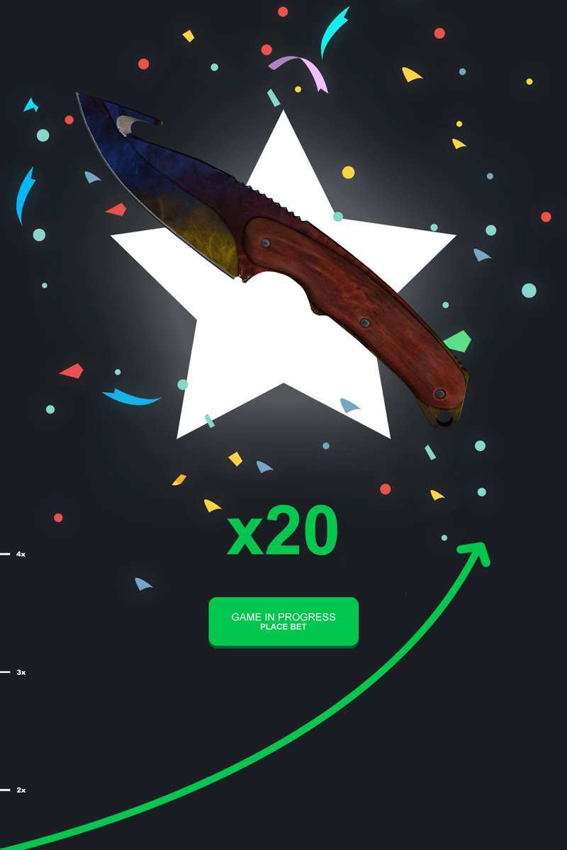 CSGORoll's tweet photo. Let's ROLL!

In the next 20 minutes whoever gets the highest win on Crash above a 20x will win this beautiful Gut Knife Marble Fade!

Who wouldn't want that?! https://t.co/NaguD5zJET