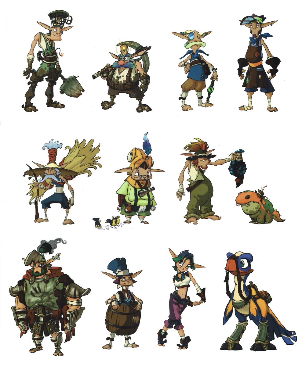 Jak and Daxter - secondary characters artwork.pic.twitter.com/2SS9x1EcjY.