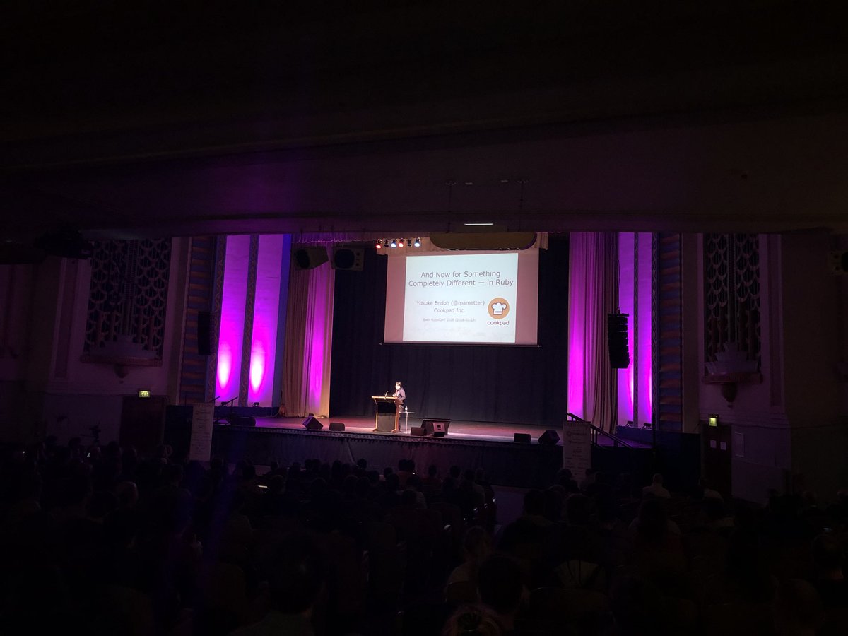 tapster's tweet image. “And now for something completely different” with #cookpad’s @mametter #BathRuby