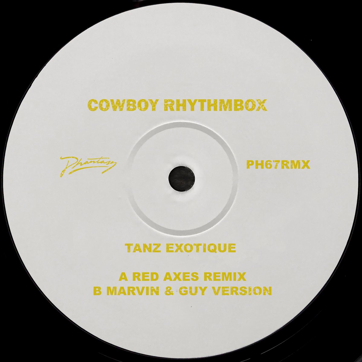 .<a href="/cowboyrhythmbox/">Cowboy Rhythmbox</a> ’Tanz Exotique’ is rejigged, expanded upon and shot through with analogue energy by two equally inventive producer pairings; Red Axes and <a href="/marvinandguy/">Marvin & Guy</a>, out now.

lnk.to/cbrbPH67RMX