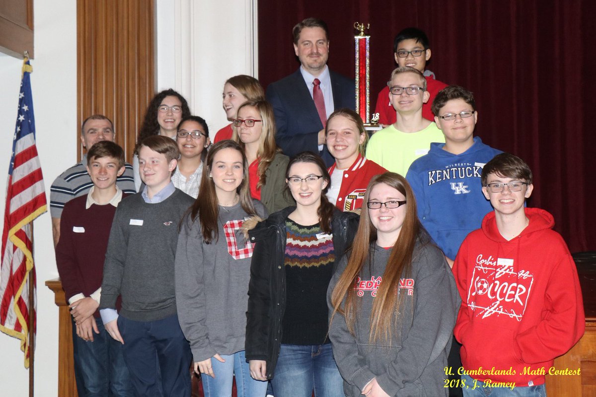 UCmathphysics's tweet image. Congratulations to 2018 @UCumberlands High School Math Contest First Place School:  Corbin High @CHSredhounds