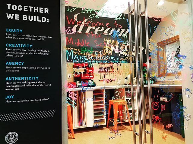 FCSmakers's tweet photo. Building ownership with paint markers. #MakerNook #quakermakers @friendscentral https://t.co/aIf8Zswyyo