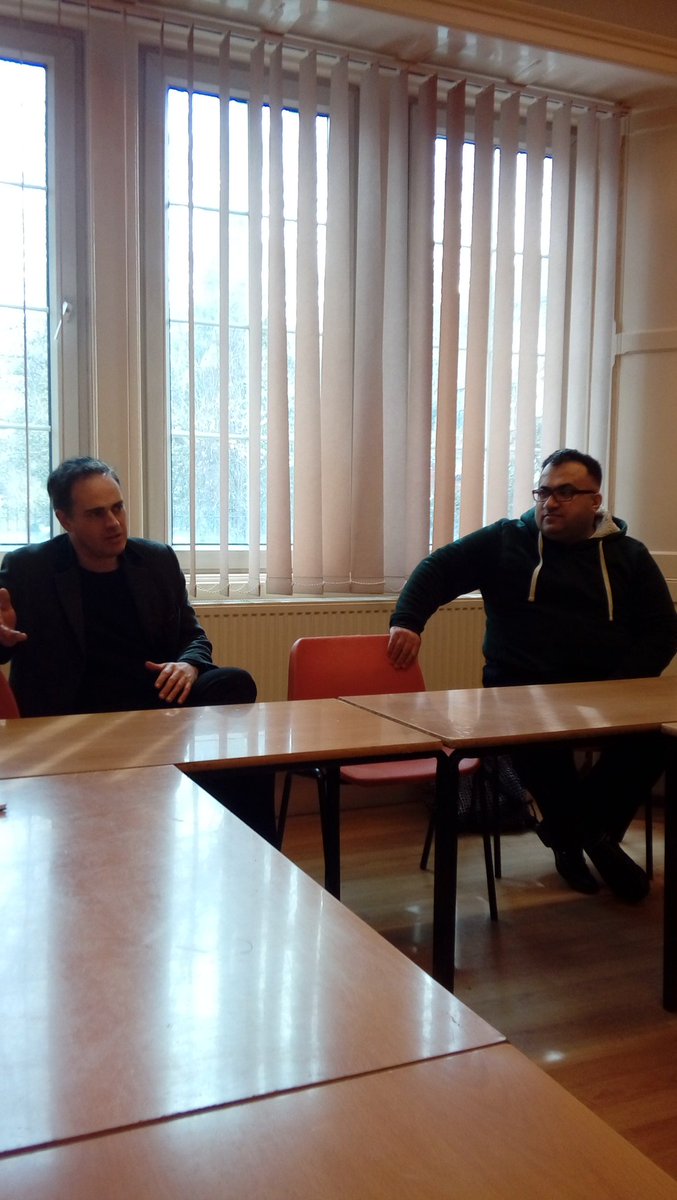 BorderlandsSW's tweet image. Our volunteer @bristol_dawn telling @jon_bartley about his experience of the #asylumsystem in the uk