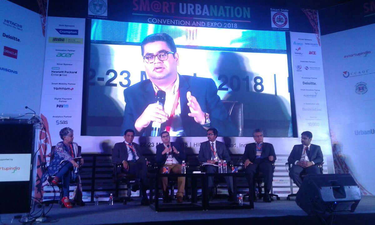 Mah_WorldCity's tweet photo. Mr. Siddharth Bafna, Business Head, IC & IC West, @life_spaces shared his views on key elements of futuristic #urban #cities and challenges in developing planned cities at "SM@RT URBANATION 2018" hosted by Government of Telangana today.
#SmartU18 #SmartCities #India https://t.co/CksGzQgMr3