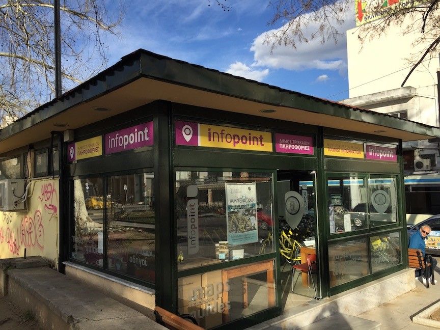 c4p_project's tweet photo. This is the kiosk that will be soon transformed into a #CitizenMobilityLab in Trikala. Looking forward to having citizens co-create solutions for their own mobility priorities! #C4P #POTM @e_trikala https://t.co/mdno92i1Dm