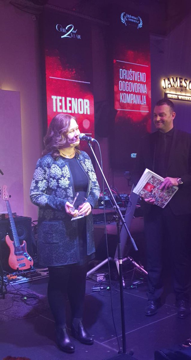 So #proud of entire <a href="/TelenorSrbija/">Nije Telenor Srbija</a> team! For the second year in a row, we have received Diplomacy and Commerce award as best CSR company in Serbia #DCAwards #SDG10 #ReducedInequalities