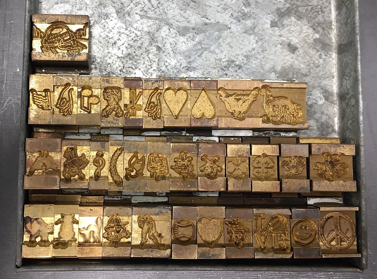 MOPrinting's tweet photo. Tomorrow (Saturday March 24, 10am-4pm) is HOT METAL DAY at the Museum of Printing! Come by and cast a 'hot metal emoji' on our Ludlow. https://t.co/Ib91S74kVi