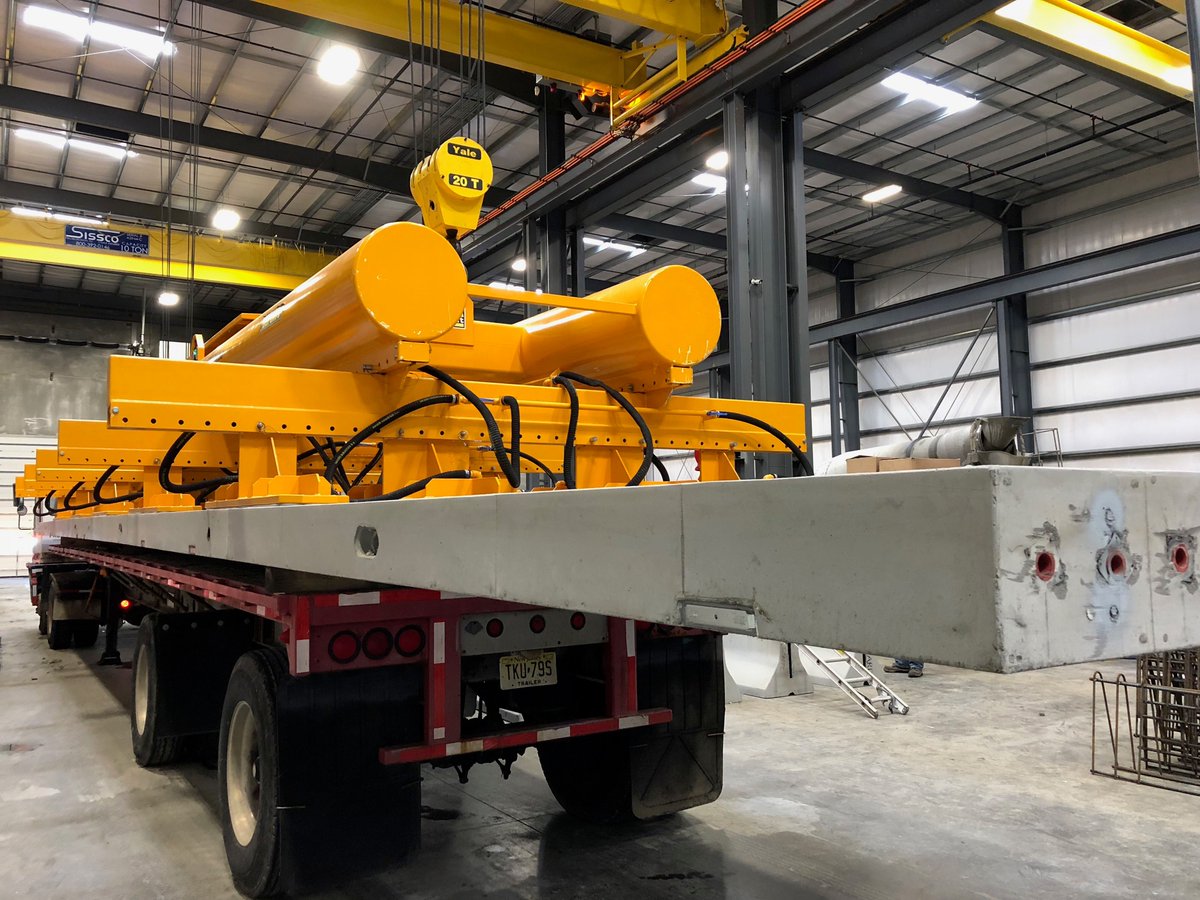 We've begun work on a new Lifetime Athletic Facility in Bridgewater, NJ. These 60' tall structural panels are prestressed and will be even more impressive when they're standing up on end. Tandem cranes and vacuum lifter take special care or our customer's investment.