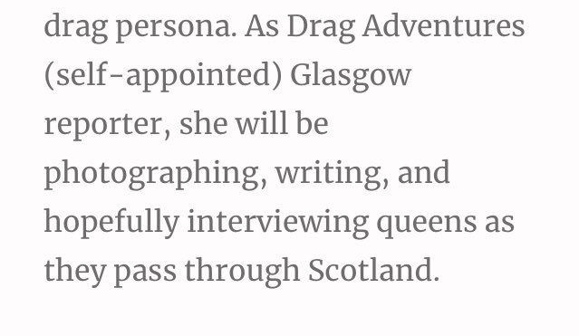 dragadventures's tweet photo. #DragadventuresBlog π¬π§πΏπ Meet the Team π―
Our contributer @jenxmcanally from Scotland brings you all the drag goodness from Glasgow and beyond πΏ Read her recap of @trixiemattel in Scotland here : https://t.co/h1i9HBIWRM https://t.co/m0D2Xcjz1I