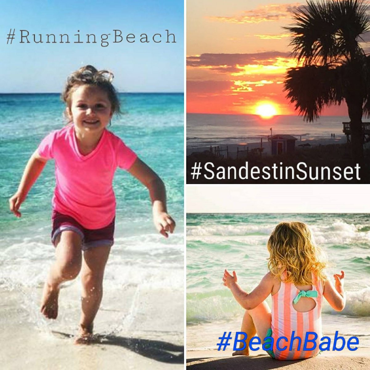 Sandestin's tweet photo. It's time to choose your favorite #MySandestin weekly finalist! Vote by commenting below with these hashtags #RunningBeach #SandestinSunset or #BeachBabe. The winner will be announced tomorrow, so like, share and comment your favorite to #vote! https://t.co/LvwbwLIsTG