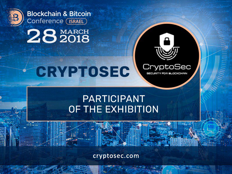 Blockchain_Conf's tweet photo. Cryptosec (@cryptosec360 ), a service which helps blockchain-based projects with security, will become a participant of the exhibition at #BBConfIsrael on March 28. Read on➡️ https://t.co/SUjop7dPkb https://t.co/067JpDZNni