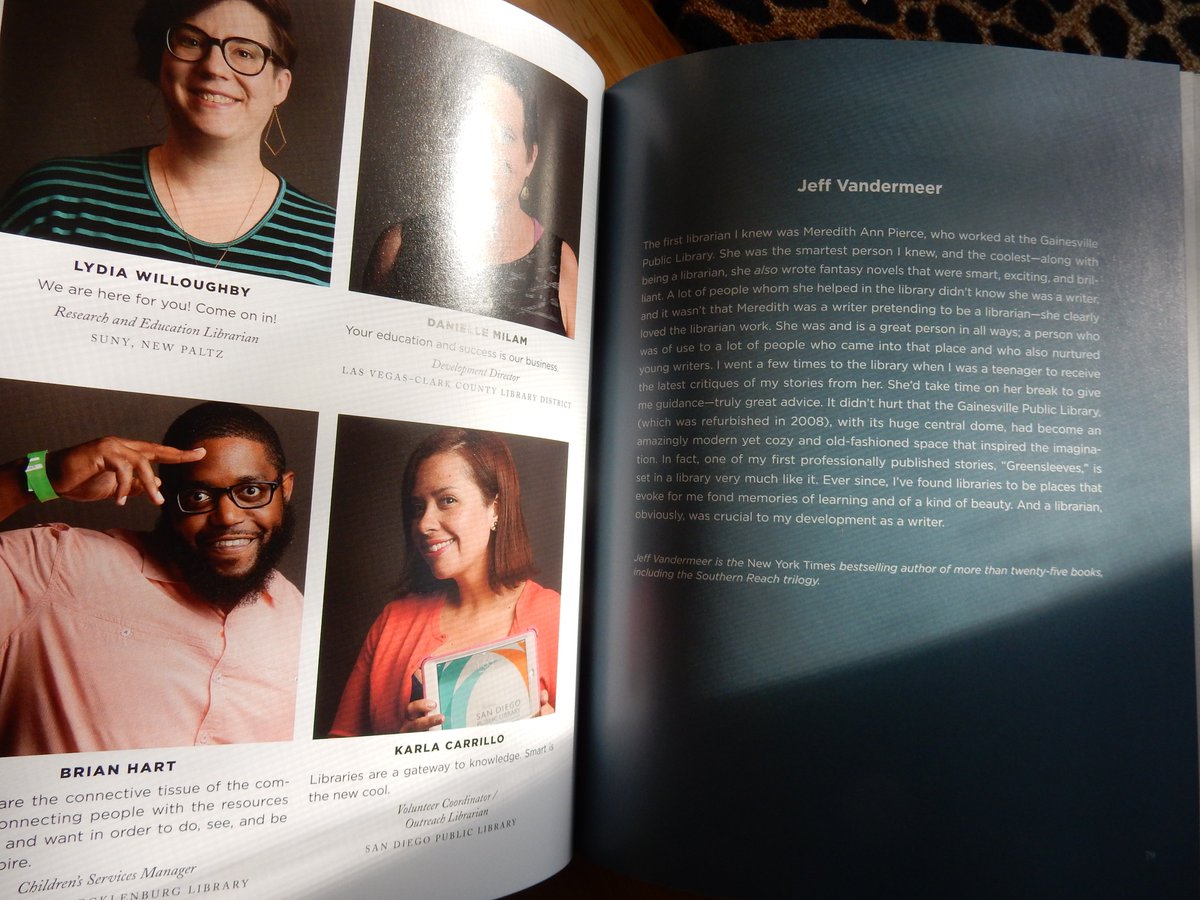 Got my copies of <a href="/kylecassidy/">kyle cassidy 🐀</a>'s awesome librarian book, including my tribute to writer and librarian Meredith Ann Pierce, who critiqued my early manuscripts. I'd go over to the G'ville FL public library and she'd hand me the marked up stories. Very, very kind of her to help me.