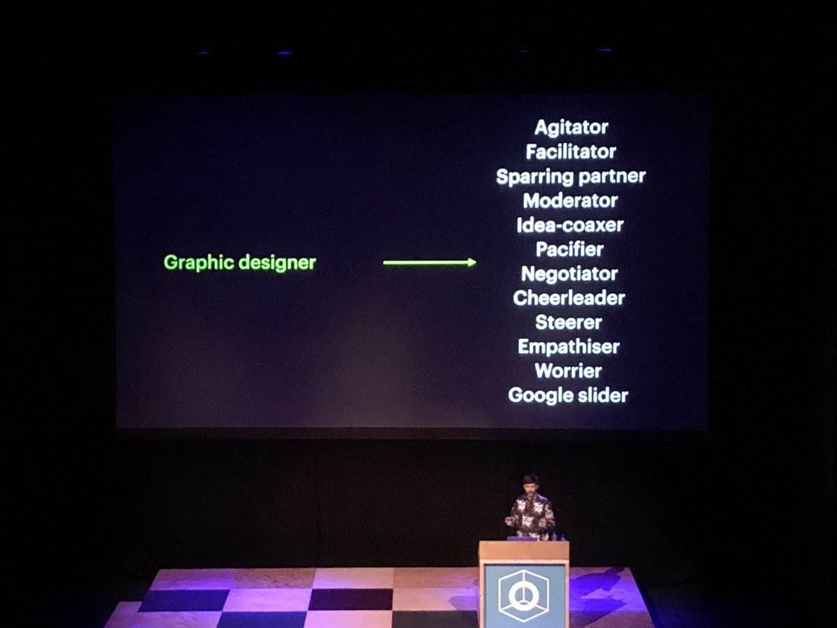 Studio_Neworld's tweet photo. @smallhandsean thanks for the talk, great use of emojis! Many sympathies with internet critics ๐๐ป @movingbrands #OffsetDUB #offset2018 https://t.co/sjF956KYnO