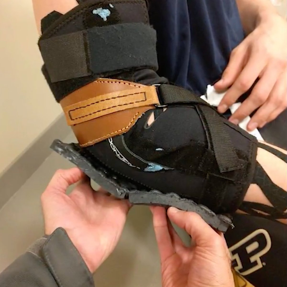 We're not promising a miracle–but the tremendous effort shown by <a href="/PurdueME/">Purdue Mechanical Engineering</a> is certainly worthy of #PurduePride! They demonstrated what it means to be a #PurdueEngineer, rising to meet the challenge: bit.ly/IsaacHaas-brace <a href="/BoilerBall/">Purdue Men's Basketball</a> @theoriginalhaas <a href="/LifeAtPurdue/">Purdue University</a> #MarchMadness