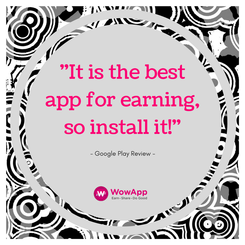 WowAppOfficial's tweet photo. "It is the best app for earning, so install it!" - #WowAppMemberReview #freeapp #EarnMoney #DoGood #freemoney #PowerOfSharing #EarnShareDoGood #FridayMotivation #WowApp https://t.co/aGXOTeUFlq